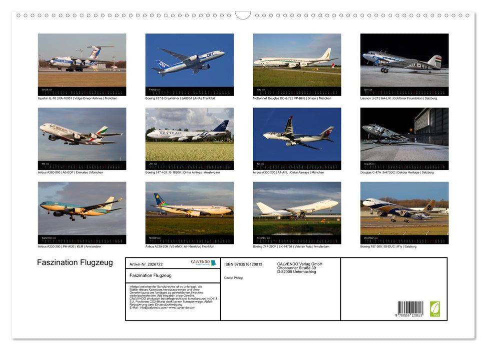 Faszination Flugzeug (CALVENDO Wandkalender 2026)