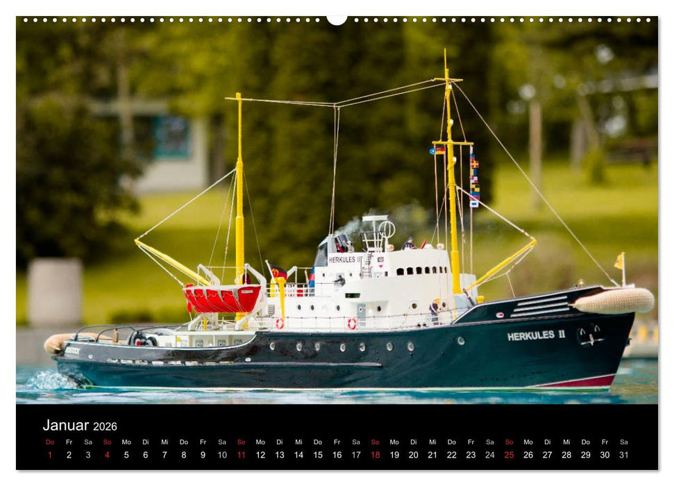 Modellboote in ihrem Element (CALVENDO Wandkalender 2026)
