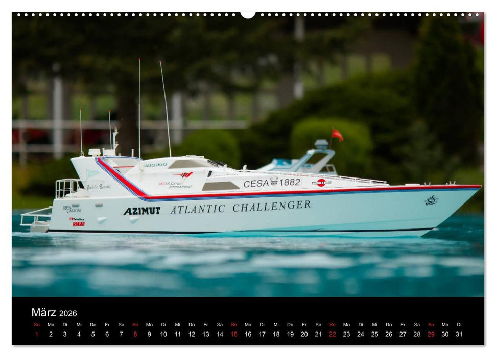 Modellboote in ihrem Element (CALVENDO Wandkalender 2026)
