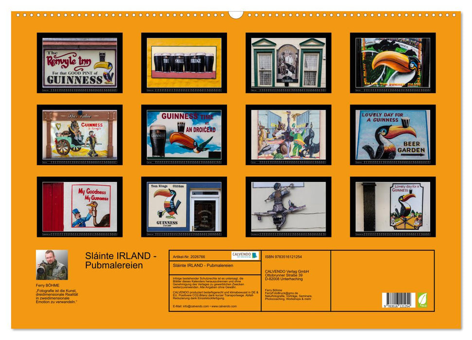 Sláinte IRLAND - Pubmalereien (CALVENDO Wandkalender 2026)