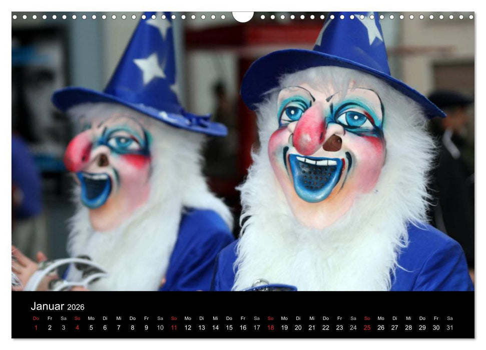 Basler Fasnacht - die drey scheenschte Dääg (CALVENDO Wandkalender 2026)