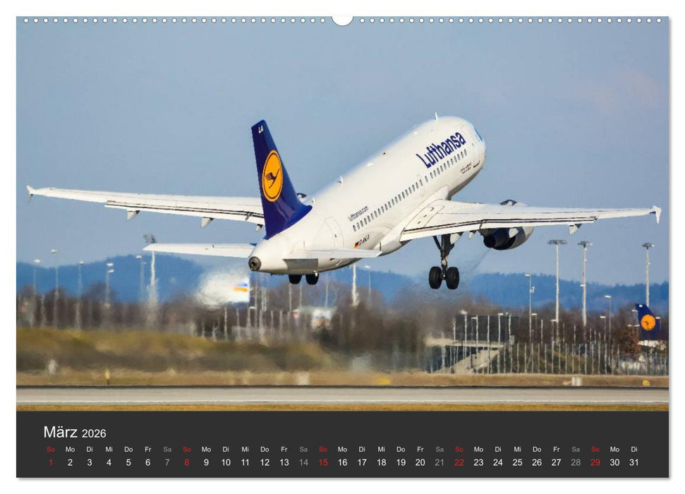 Verkehrsflugzeuge (CALVENDO Premium Wandkalender 2026)