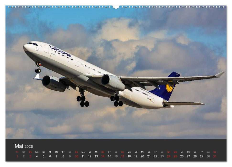 Verkehrsflugzeuge (CALVENDO Premium Wandkalender 2026)