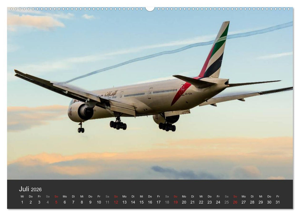 Verkehrsflugzeuge (CALVENDO Premium Wandkalender 2026)
