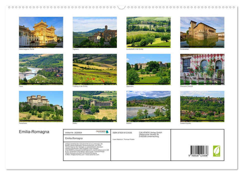 Emilia-Romagna (CALVENDO Premium Wandkalender 2026)