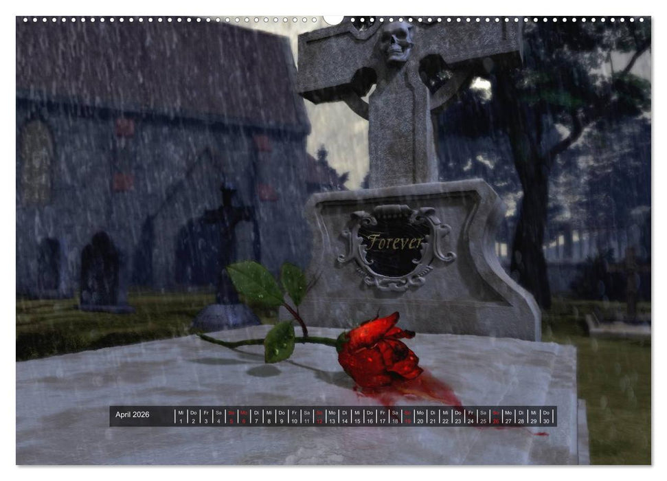 Welten der Nacht – Gothic und Dark Art (CALVENDO Premium Wandkalender 2026)