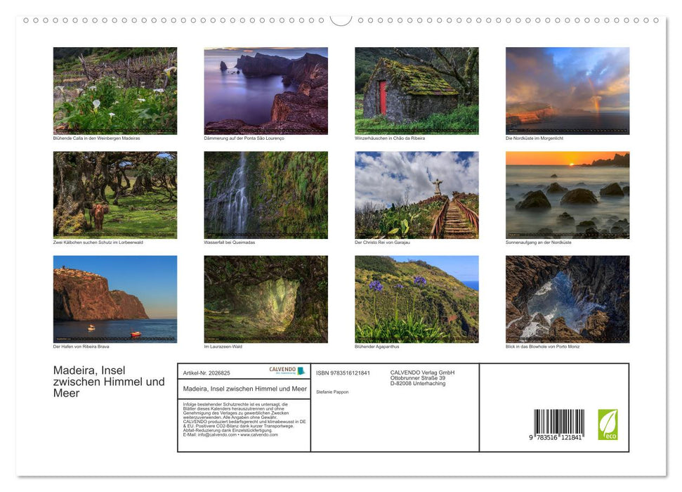 Madeira, Insel zwischen Himmel und Meer (CALVENDO Premium Wandkalender 2026)