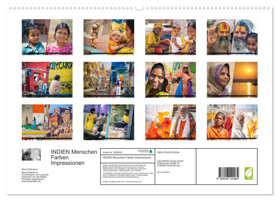 INDIEN Menschen Farben Impressionen (CALVENDO Premium Wandkalender 2026)