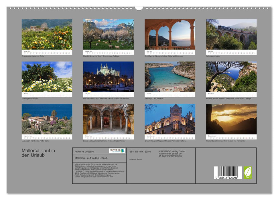 Mallorca - auf in den Urlaub (CALVENDO Premium Wandkalender 2026)
