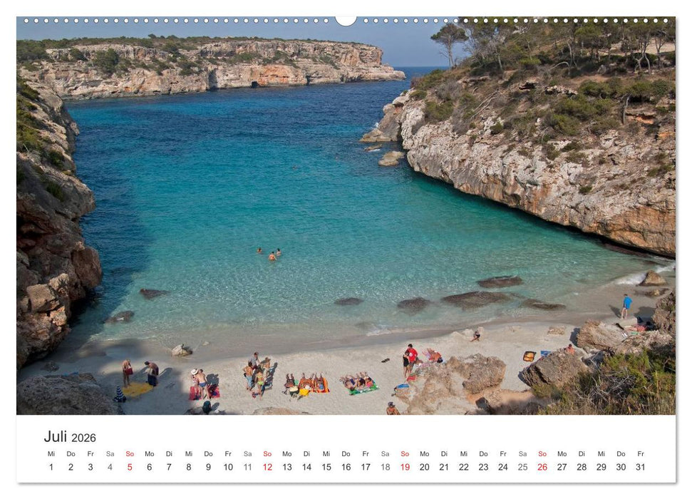 Mallorca - auf in den Urlaub (CALVENDO Premium Wandkalender 2026)