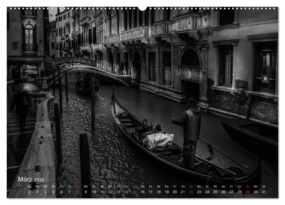 Venedig - Licht und Schatten (CALVENDO Premium Wandkalender 2026)