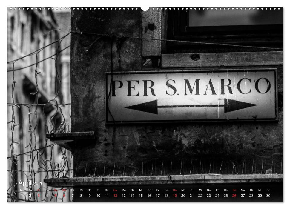 Venedig - Licht und Schatten (CALVENDO Premium Wandkalender 2026)