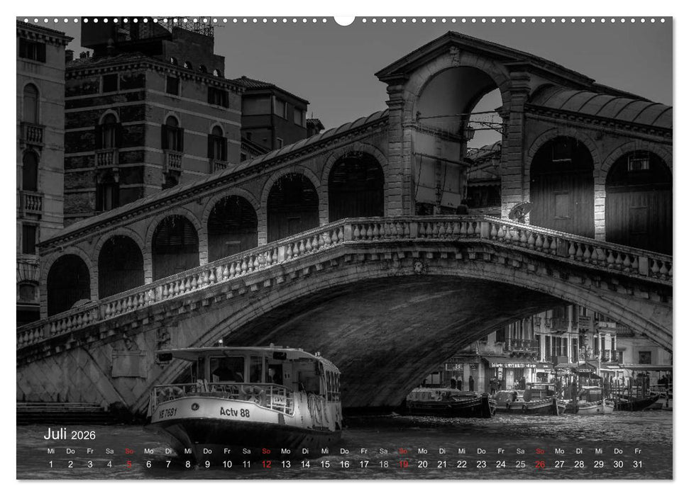 Venedig - Licht und Schatten (CALVENDO Premium Wandkalender 2026)