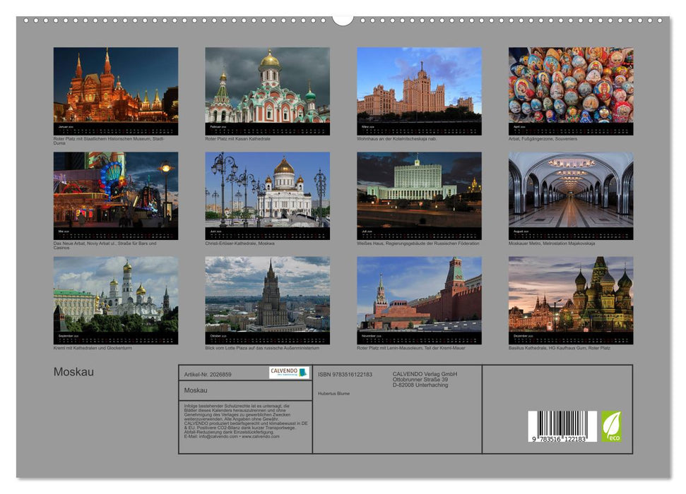 Moskau (CALVENDO Premium Wandkalender 2026)
