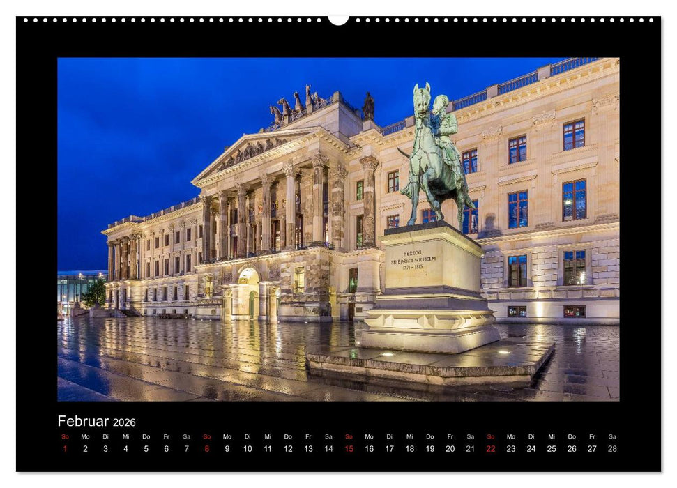 BRAUNSCHWEIG - Abendliche Impressionen (CALVENDO Wandkalender 2026)
