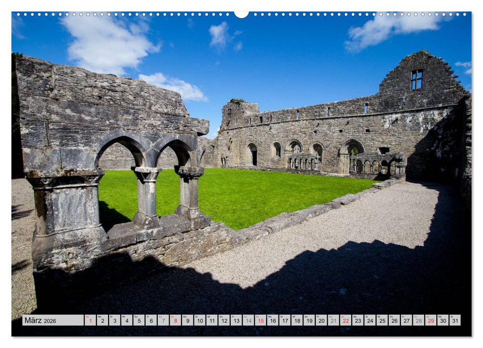IRLAND - Geheimnisvolle Abteien (CALVENDO Wandkalender 2026)