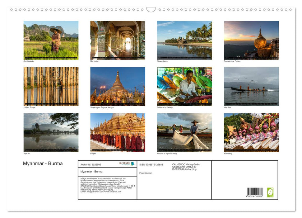 Myanmar - Burma (CALVENDO Wandkalender 2026)