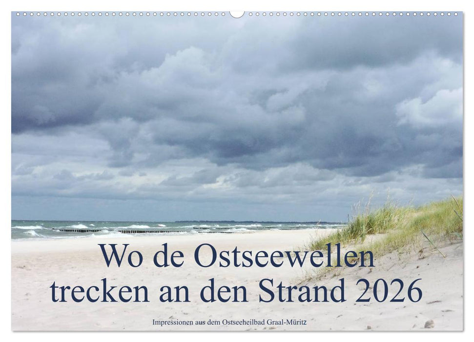Wo de Ostseewellen trecken an den Strand 2026 (CALVENDO Wandkalender 2026)