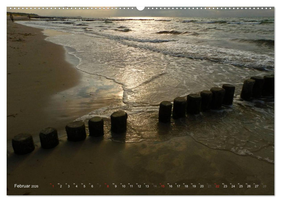 Wo de Ostseewellen trecken an den Strand 2026 (CALVENDO Wandkalender 2026)