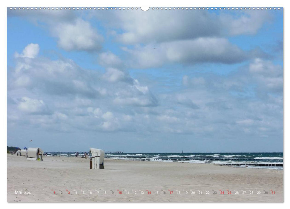 Wo de Ostseewellen trecken an den Strand 2026 (CALVENDO Wandkalender 2026)