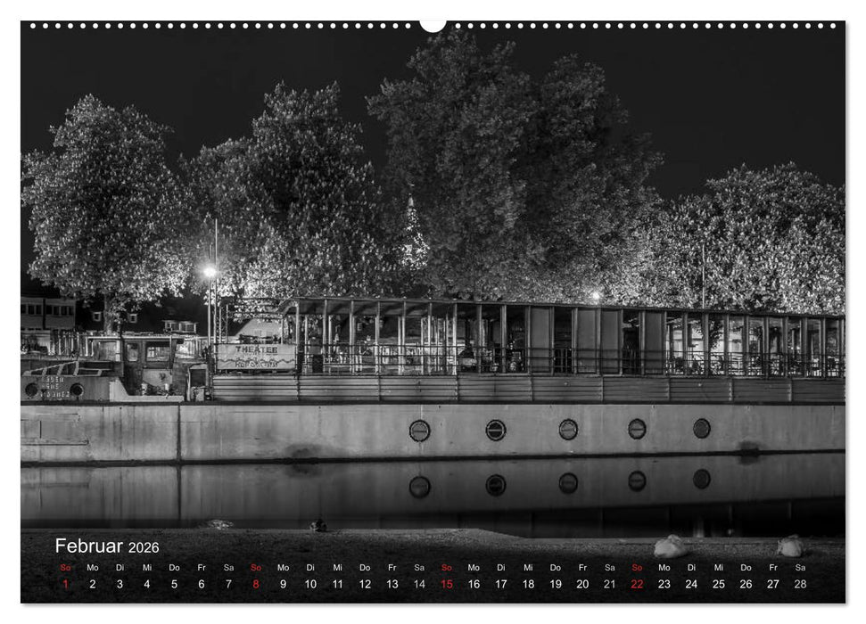 Heilbronn bei Nacht (CALVENDO Premium Wandkalender 2026)