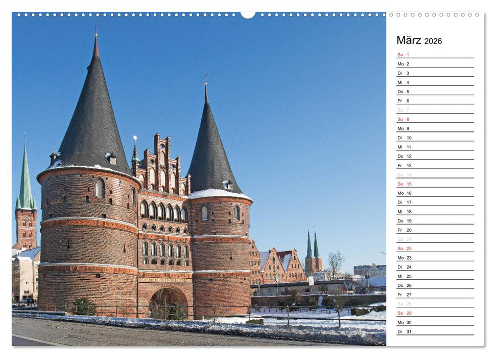 Hansestadt Lübeck / Geburtstagskalender (CALVENDO Wandkalender 2026)