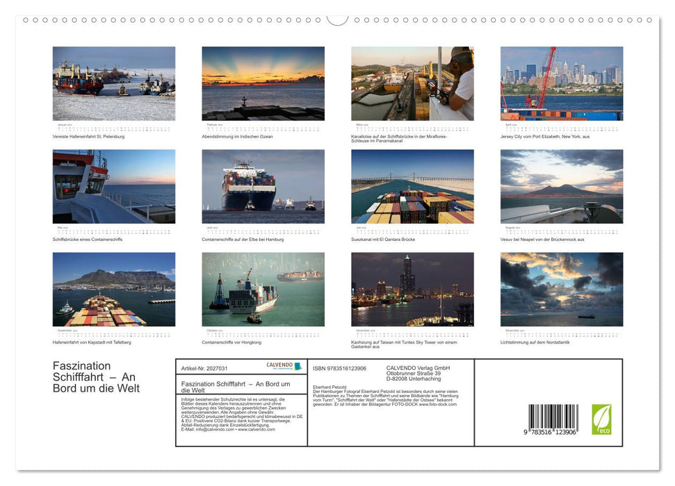 Faszination Schifffahrt – An Bord um die Welt (CALVENDO Premium Wandkalender 2026)