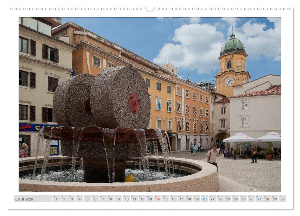 Kroatien - Plitwitzer Seen, Rijeka und Krk (CALVENDO Premium Wandkalender 2026)