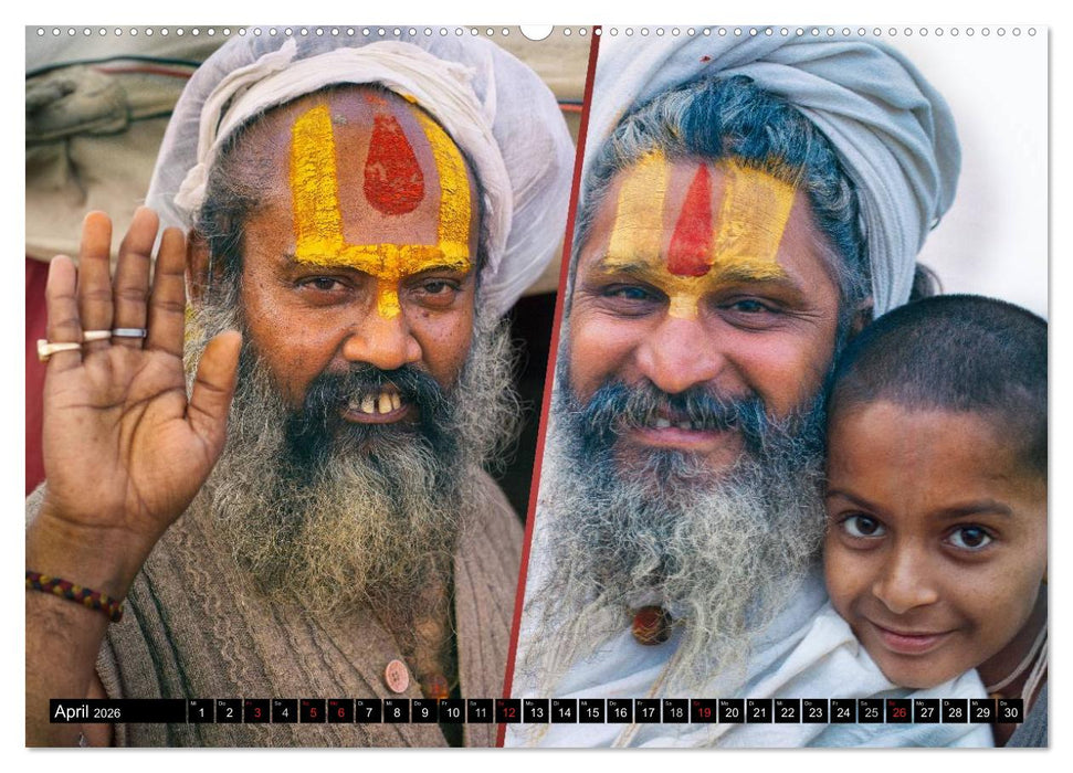 INDIEN Menschen Farben Impressionen (CALVENDO Wandkalender 2026)