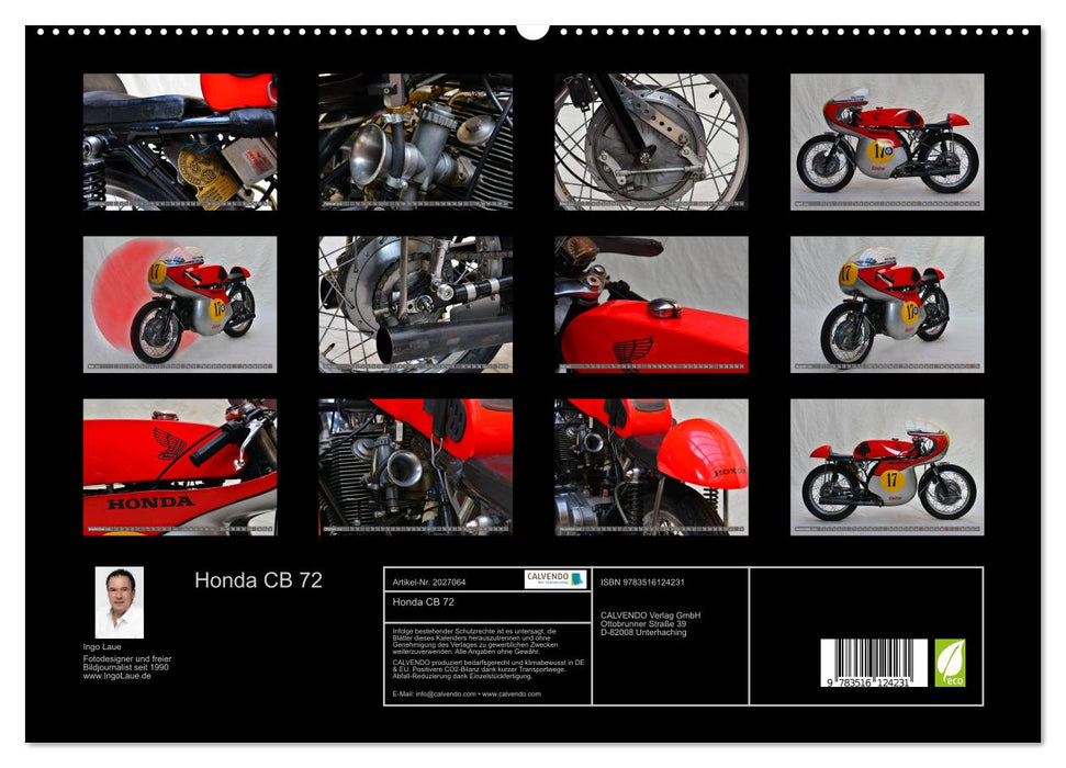 Honda CB 72 (CALVENDO Premium Wandkalender 2026)