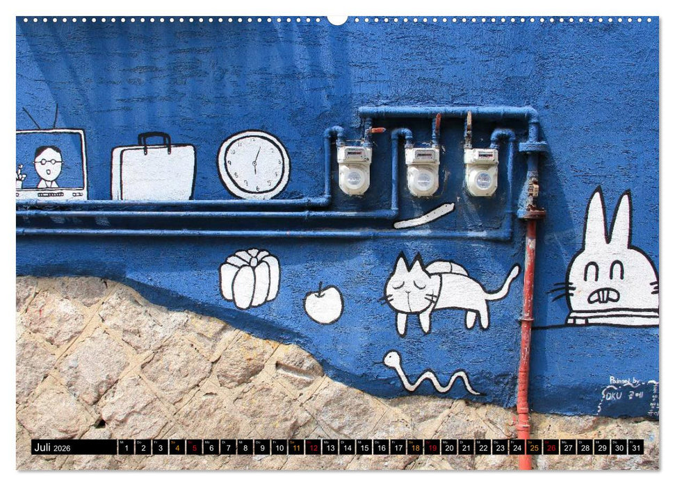 Street Art Seoul (CALVENDO Premium Wandkalender 2026)