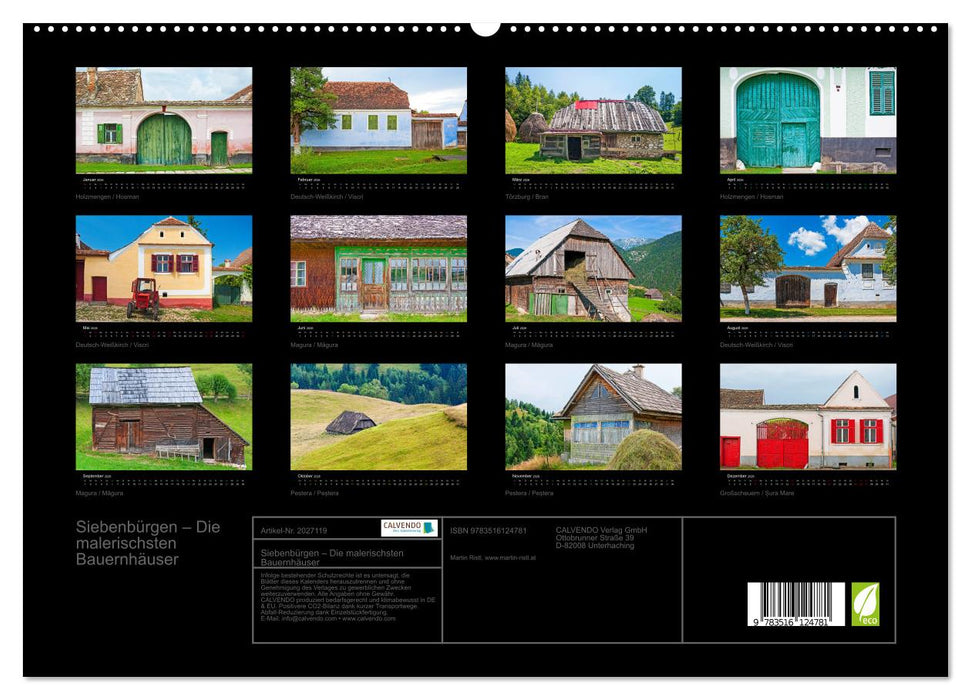 Siebenbürgen – Die malerischsten Bauernhäuser (CALVENDO Premium Wandkalender 2026)