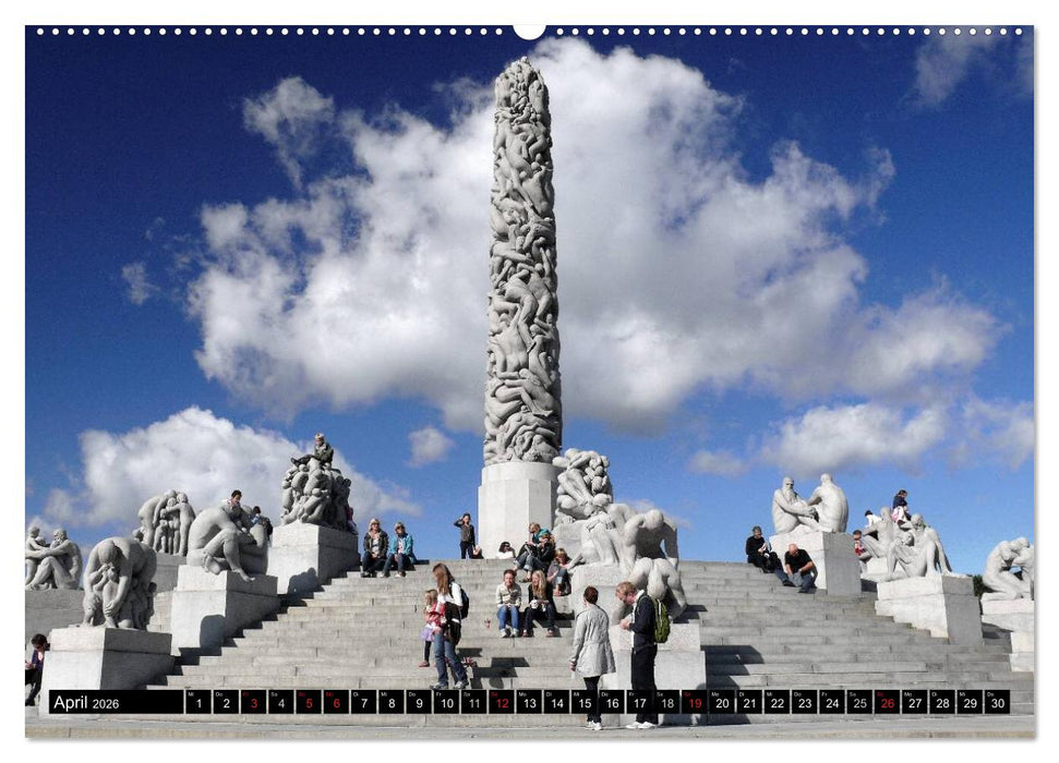 Vigeland Skulpturen Park Oslo (CALVENDO Wandkalender 2026)