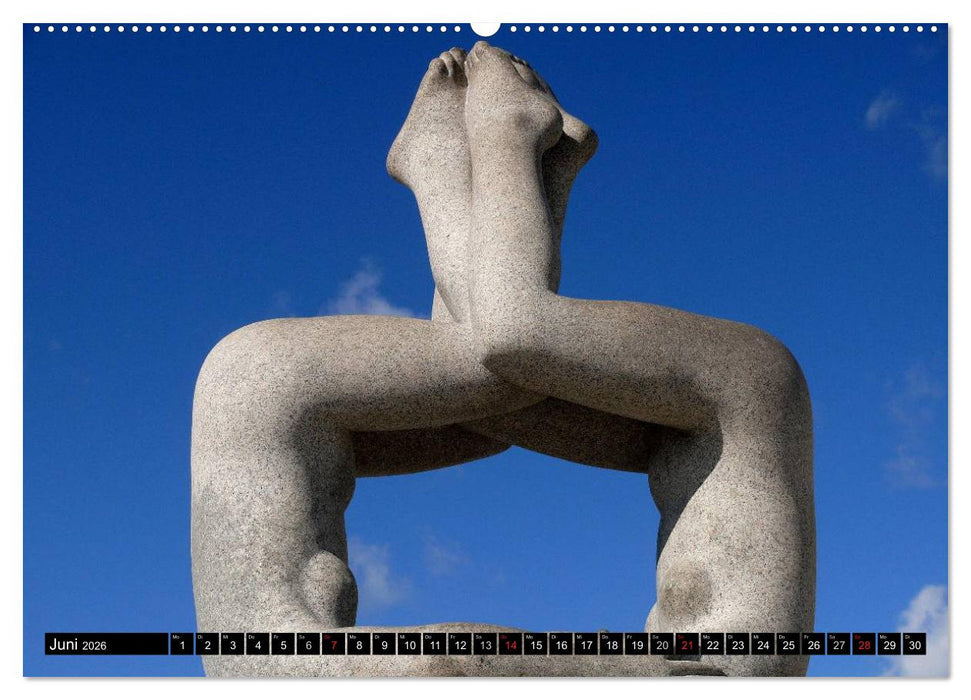 Vigeland Skulpturen Park Oslo (CALVENDO Wandkalender 2026)