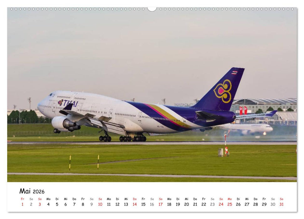 Airliner in München / 2026 (CALVENDO Wandkalender 2026)