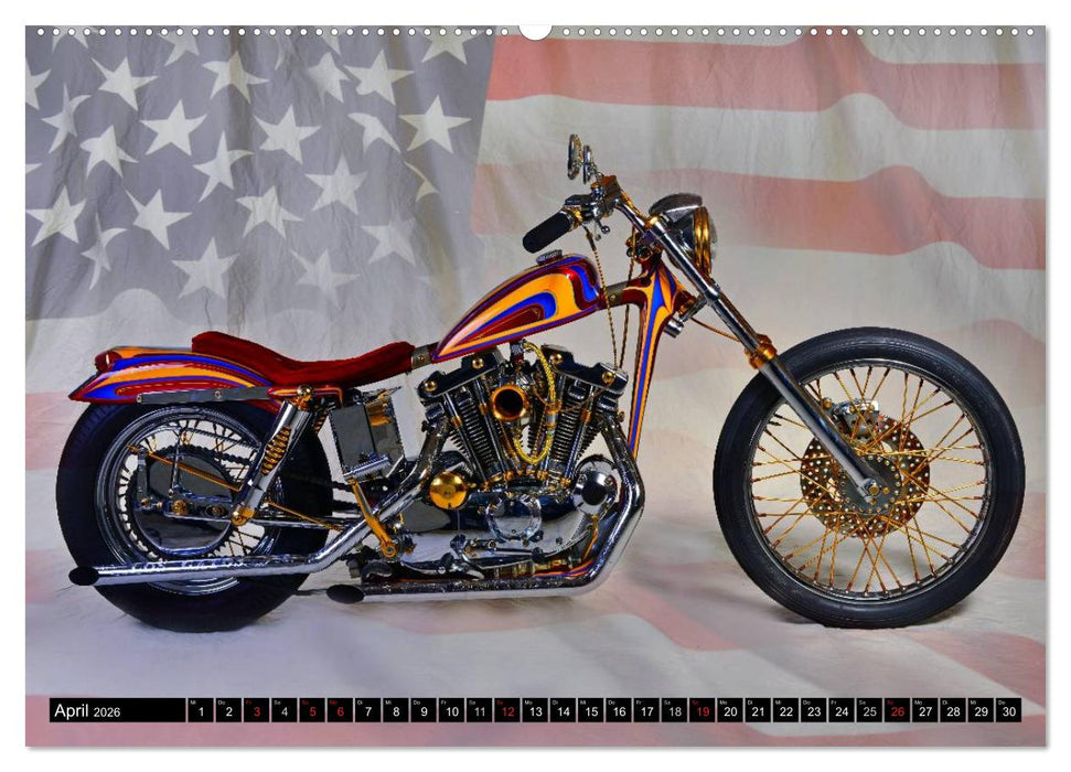 Harley Classic Chopper (CALVENDO Wandkalender 2026)