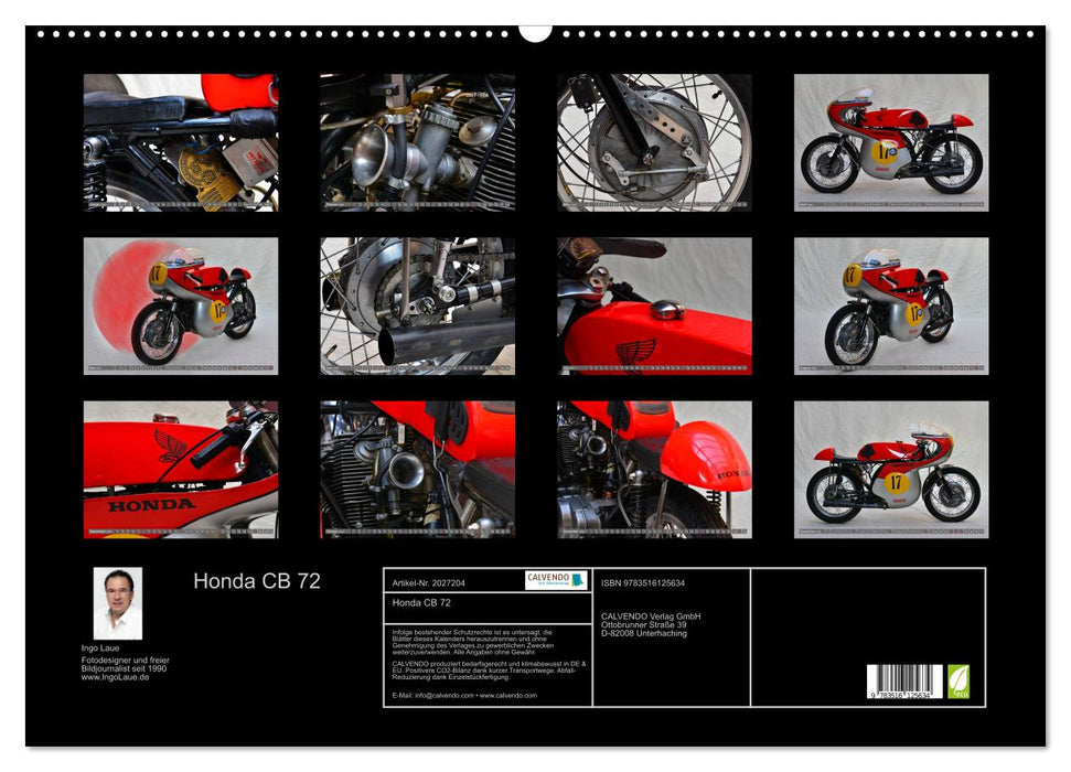 Honda CB 72 (CALVENDO Wandkalender 2026)