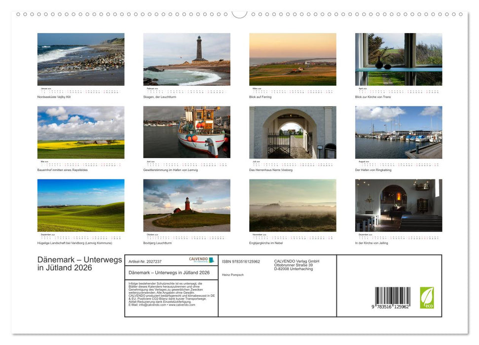 Dänemark – Unterwegs in Jütland 2026 (CALVENDO Premium Wandkalender 2026)