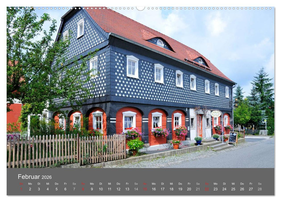 Umgebindehäuser in der Oberlausitz (CALVENDO Wandkalender 2026)