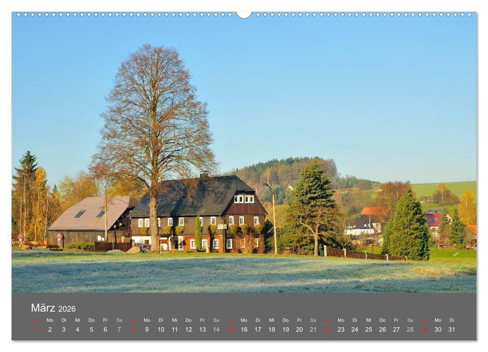 Umgebindehäuser in der Oberlausitz (CALVENDO Wandkalender 2026)
