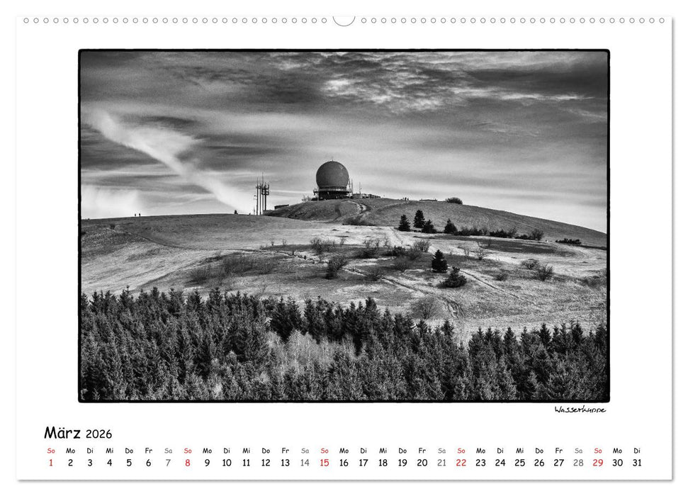 RHÖN SCHWARZ-WEISS (CALVENDO Wandkalender 2026)
