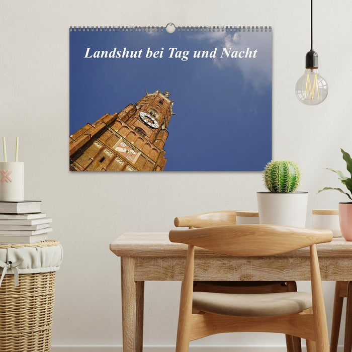 Landshut bei Tag und Nacht (CALVENDO Wandkalender 2026)