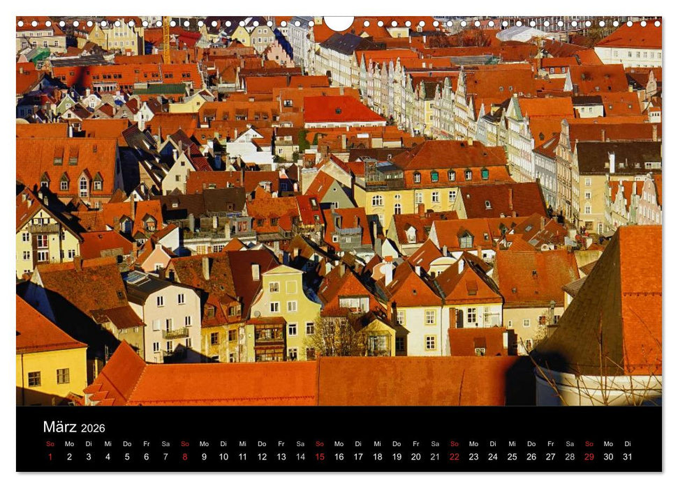 Landshut bei Tag und Nacht (CALVENDO Wandkalender 2026)