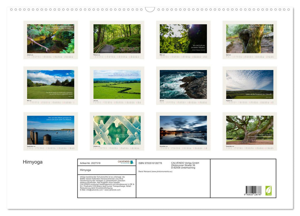 Hirnyoga (CALVENDO Wandkalender 2026)