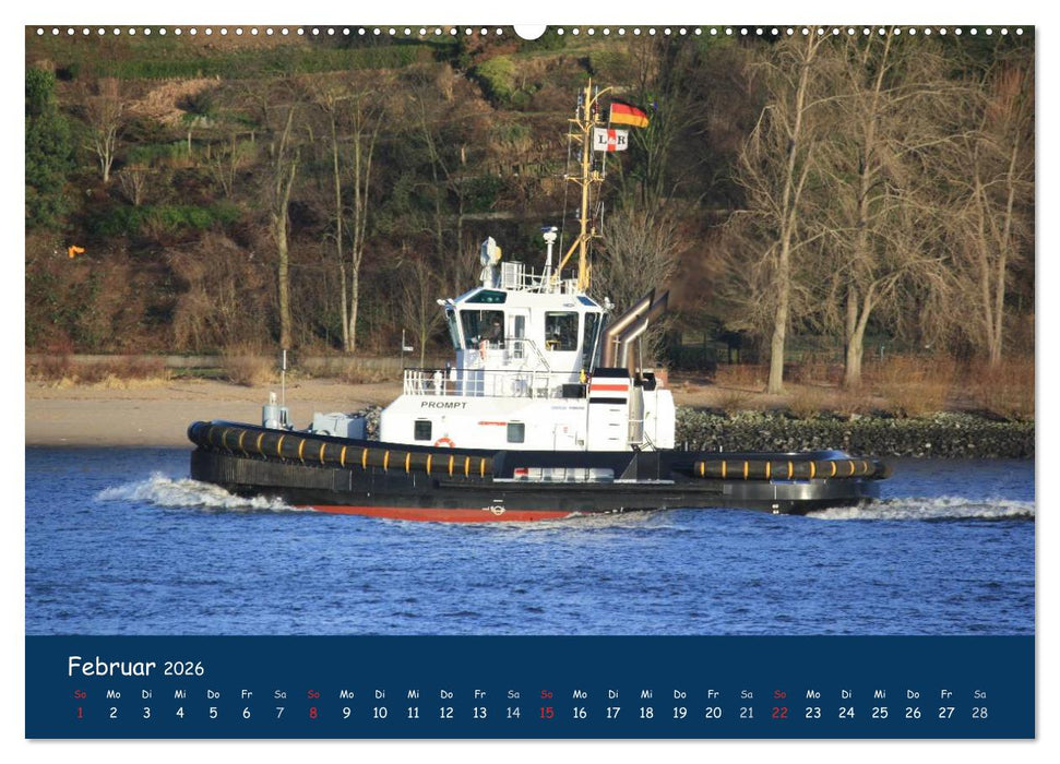 Schlepper im Hamburger Hafen (CALVENDO Wandkalender 2026)
