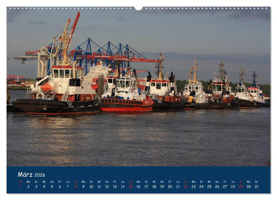 Schlepper im Hamburger Hafen (CALVENDO Wandkalender 2026)