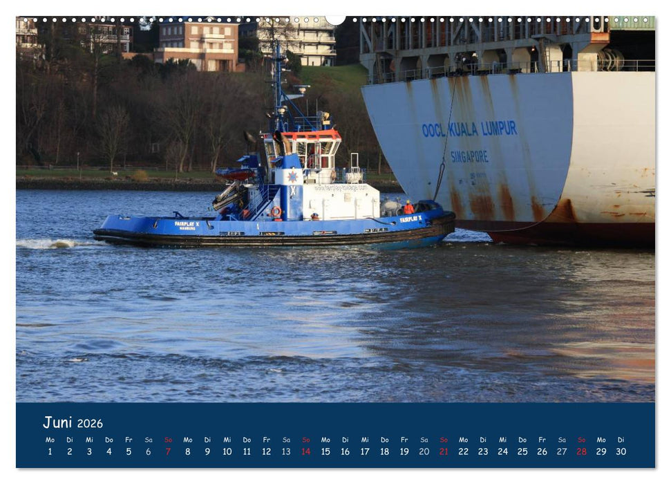 Schlepper im Hamburger Hafen (CALVENDO Wandkalender 2026)