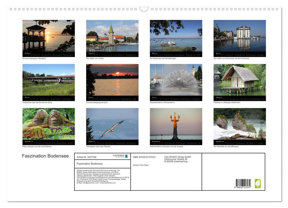 Faszination Bodensee (CALVENDO Wandkalender 2026)