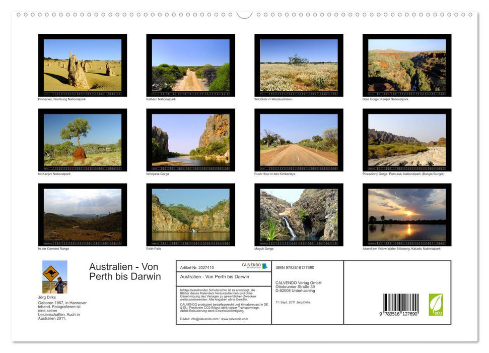 Australien - Von Perth bis Darwin (CALVENDO Premium Wandkalender 2026)