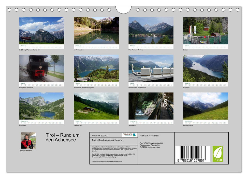 Tirol – Rund um den Achensee (CALVENDO Wandkalender 2026)